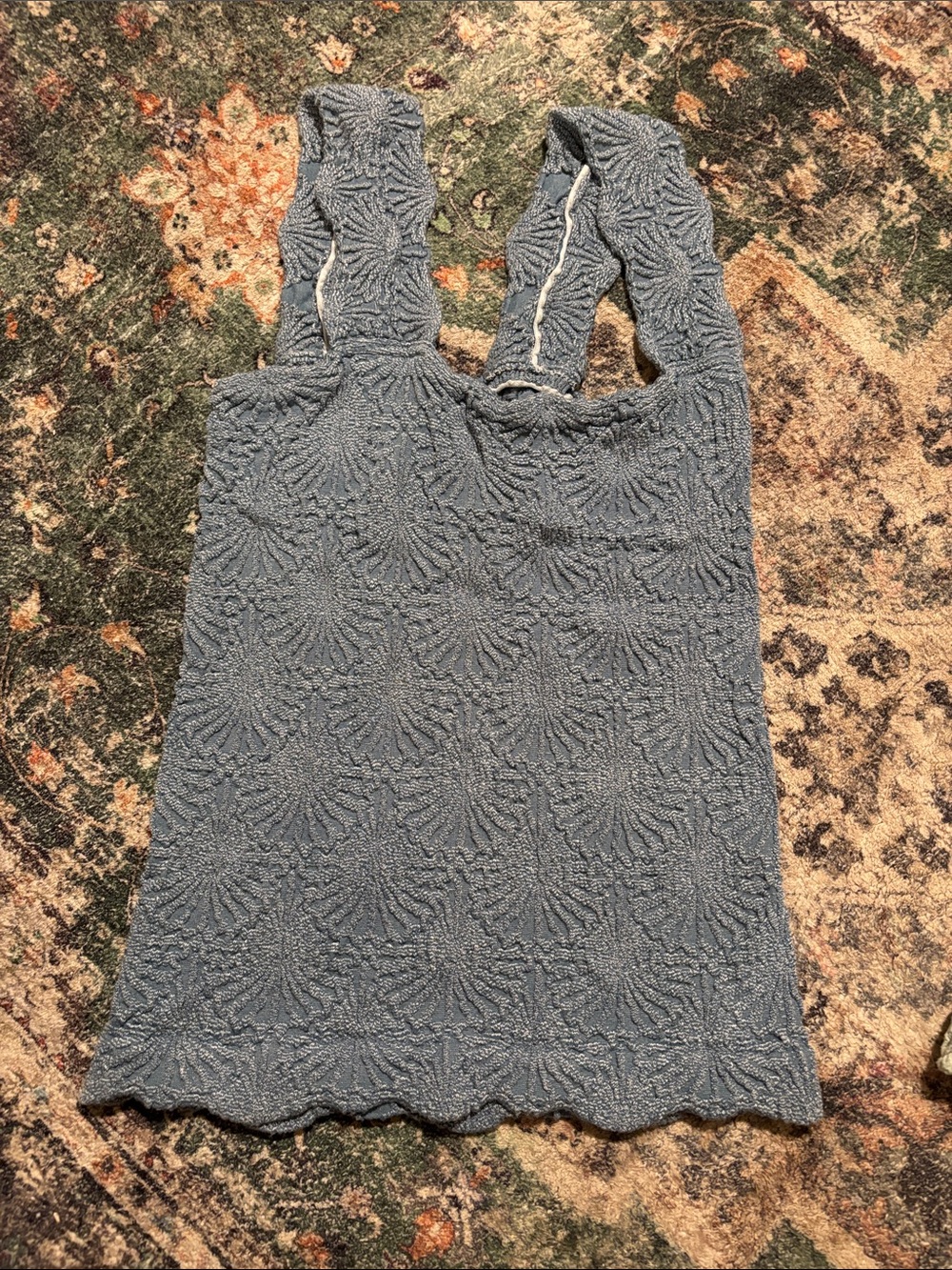 Free People Embossed Floral Ribbed Tank Tops bundle - Picture 3 of 4